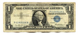 1957 A Series Blue Seal Us Silver Certificate $1 P01905228a photo