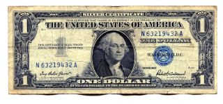 1957 A Series Blue Seal Us Silver Certificate $1 N63219432a photo