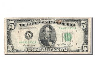 [ 303852] United States,  5 Dollars Federal Reserve Note Type Lincoln,  1950a, . . . photo