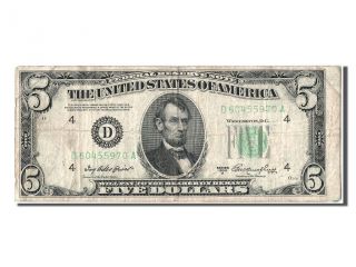 [ 303853] United States,  5 Dollars Federal Reserve Note Type Lincoln,  1950a, . . . photo