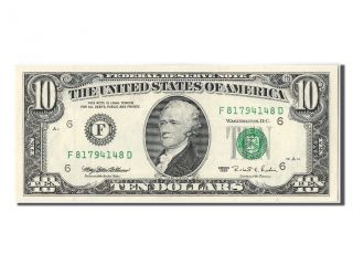 [ 303868] United States,  10 Dollars Federal Reserve Note Type Hamilton, . . . photo