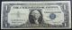 1957 B Silver Certificate Blue Label Seal One Dollar Bill Small Size Notes photo 1