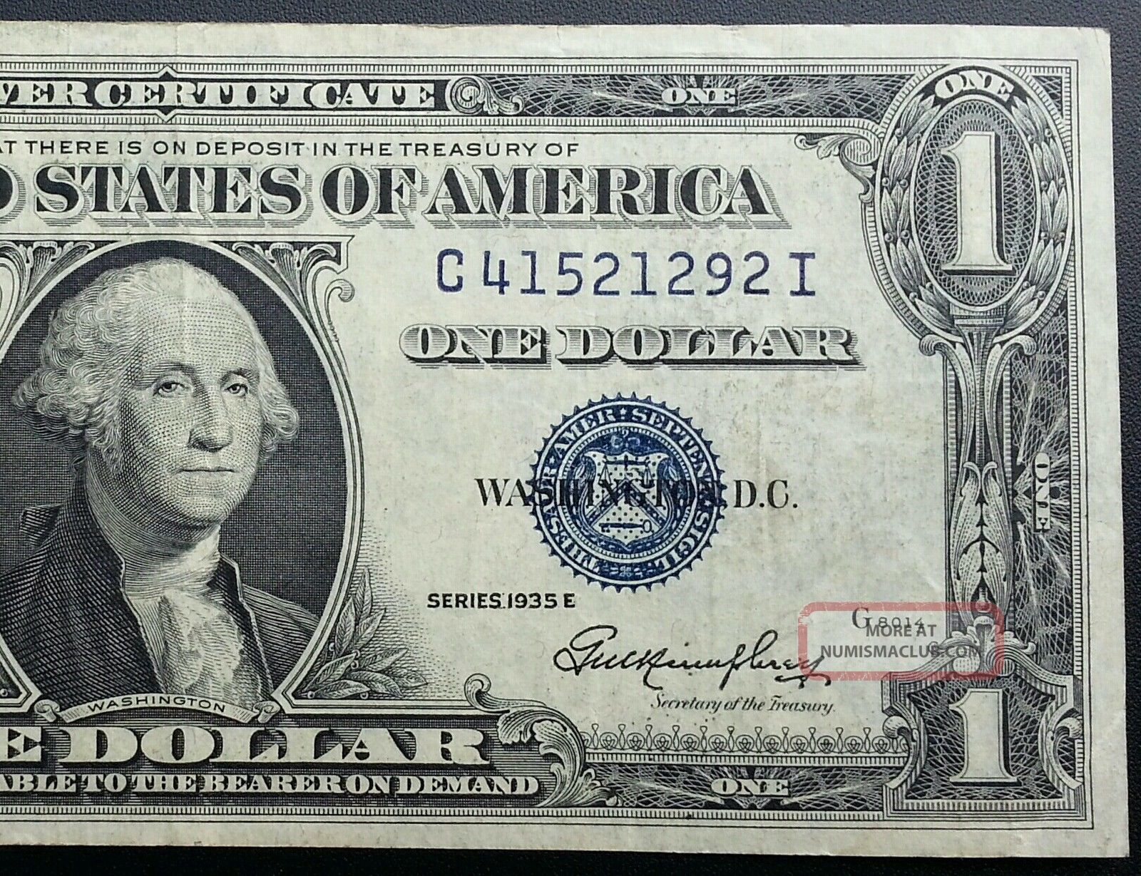 1935 E Silver Certificate Blue Seal Dollar Bill Online USA Dev 