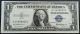 1935 F Silver Certificate Blue Seal One Dollar Bill Unc Crisp Off Center Error photo
