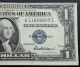 1935 F Silver Certificate Blue Seal One Dollar Bill Unc Crisp Off Center Error Small Size Notes photo 1