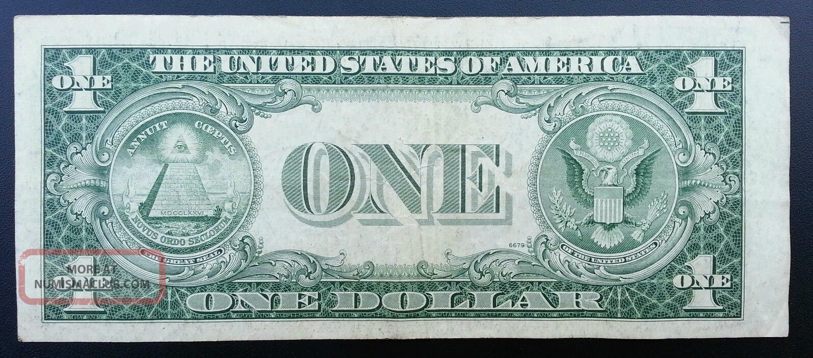 1935 G Silver Certificate Blue Seal One Dollar Bill Off Center Error