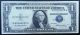 1935 E Silver Certificate Blue Seal One Dollar Bill Error Shifted Serial Number Small Size Notes photo 1