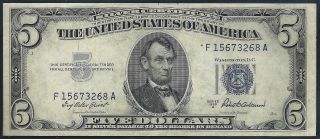1953a $5 Silver Certificate photo