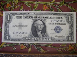1935 - E Us $1 Silver Certificate In (slightly Off Center) photo