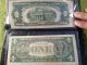 1953b Unc 2 Dollar Bill Red Seal Cond + 1957b $1 Silver Certificate W/holde Small Size Notes photo 1