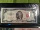 1953b Unc 2 Dollar Bill Red Seal Cond + 1957b $1 Silver Certificate W/holde Small Size Notes photo 2