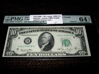 1950 $10.  00 Graded 64 Ten Dollars Uncirculated photo