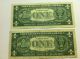 2 - 1957 $1 Silver Certificate Blue Seal Circulated Small Size Notes photo 1