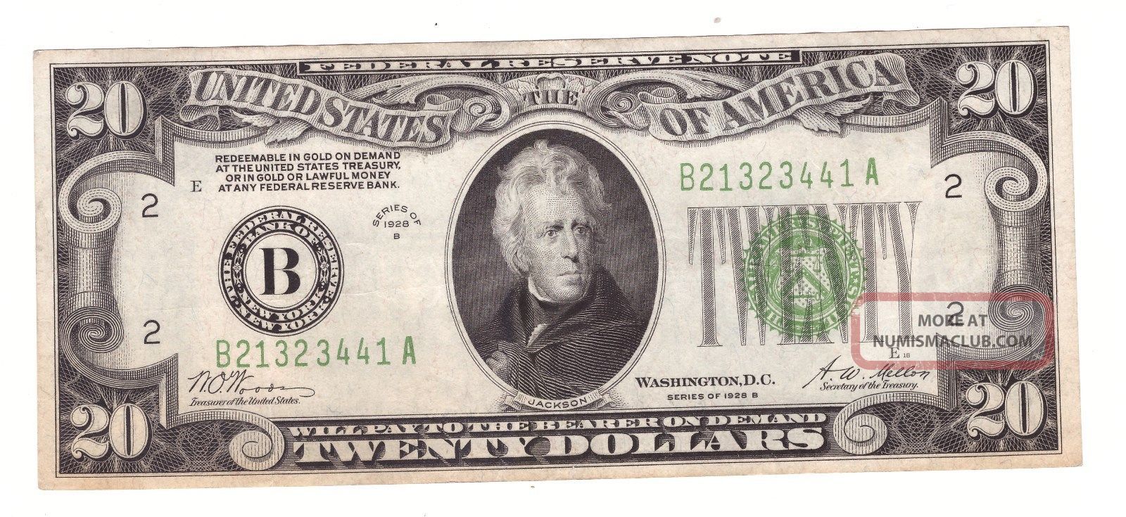 1928b $20 United States Note Ef