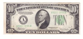 1934 - C $10 Federal Reserve Note Au photo