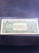 1957 $1 Silver Certificate Blue Seal.  Serial X22895557a. . Small Size Notes photo 4