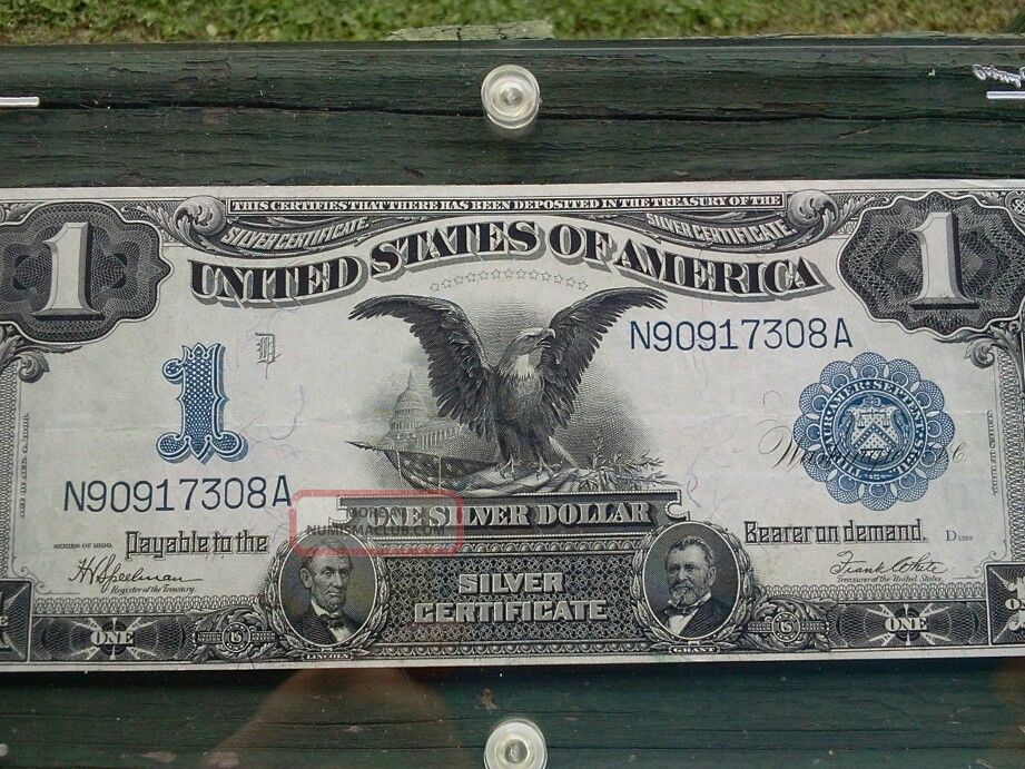 Ungraded Black Eagle 1899 1 Dollar Silver Certificate Speelman/white
