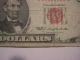1963 $5 United States Note; Circulated Five Dollars ' Red Ink ' Serial Number - Rare Small Size Notes photo 1