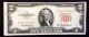 1953 A $2 Dollar Red Seal Legal Tender S/n A 50335221 A Small Size Notes photo 2