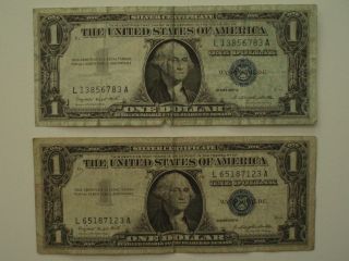 10 (2) 1957 - A 1 Dollar Silver Certificate photo