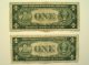 1 (2) 1935 E 1 Dollar Silver Certificate Small Size Notes photo 1