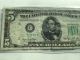 1950 $5 Federal Reserve Currency Note Green Seal Philadelphia,  Pa Small Size Notes photo 1