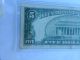 1950 $5 Federal Reserve Currency Note Green Seal Philadelphia,  Pa Small Size Notes photo 4