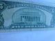 1950 $5 Federal Reserve Currency Note Green Seal Philadelphia,  Pa Small Size Notes photo 5