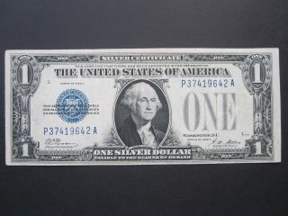 1928 - A $1 Silver Certificate Funny Back P - A Block Blue Seal Us Money photo