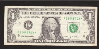 2003 - A $1 Star Federal Reserve Note U Grade It Usa photo