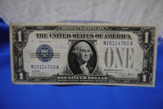 1928 - A $1 Dollar Bill Blue Seal Silver One photo