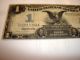 1899 $1 Us Silver Certificate Large Size Black Eagle Blue Seal Large Size Notes photo 3