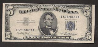 $5 1953 - A Silver Cert==gem Cu=gorgeous photo