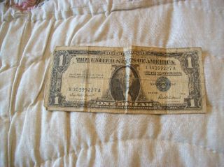 Silver Certificate Series 1957 Cirulated One Dollar photo
