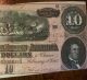 Confederate States Of America 10 Dollar Bill (richmond Va. ) 1864 Paper Money: US photo 3