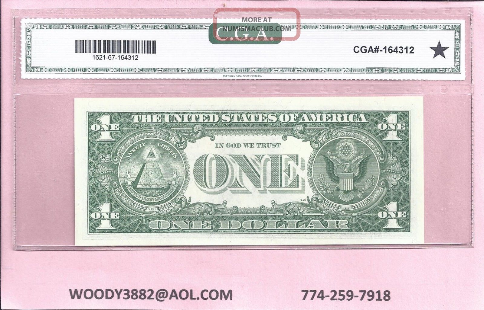 Silver Certificate $1 00 1957 Fr 1621 $1 V A Block Cga Gem