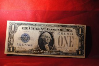 1928 1.  00 Us Silver Certificate In Extra Fine photo