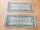 $1 Silver Certs Circulated (2) 1928a Funny Backs Small Size Notes photo 1