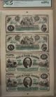 1872 $20/$50 Columbia South Carolina Sheet Uncut - Pcgs 66ppq Paper Money: US photo 5