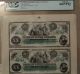 1872 $20/$50 Columbia South Carolina Sheet Uncut - Pcgs 66ppq Paper Money: US photo 6