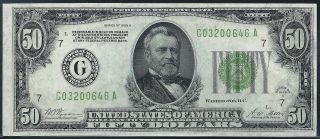1928a $50 Federal Reserve Note photo