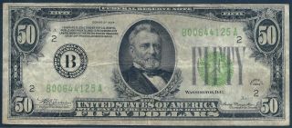 1934 $50 Federal Reserve Note photo
