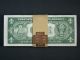 1935 (a) $1.  00 Silver Certs.  (100) Consecutive /w Bep Bank Band Small Size Notes photo 2