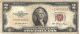 1953 $2.  00  Star  Red Seal Very Low Serial No  00853082 A  Priest/humphrey Small Size Notes photo 1