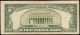 1953 B $5 Dollar Bill Red Star Currency United States Legal Tender Note Fr 1534 Small Size Notes photo 5