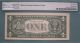 1974 Federal Reserve Note $1 Offset Printing Error Pmg 63 Choice Uncirculated Paper Money: US photo 2
