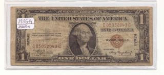 1935 - A $1 Fr - 2300 Hawaii Ww Ii Usa Emergency Currency Silver Certificate Note photo