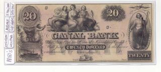 1850s $20 Canal Bank Of Orleans Louisiana 105 - G36a Merimaids & Maidens Lqqk photo