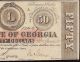 1863 $50 Dollar Bill Milledgeville State Of Georgia Obsolete Currency Note Au - Cu Paper Money: US photo 1