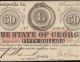 1863 $50 Dollar Bill Milledgeville State Of Georgia Obsolete Currency Note Au - Cu Paper Money: US photo 6